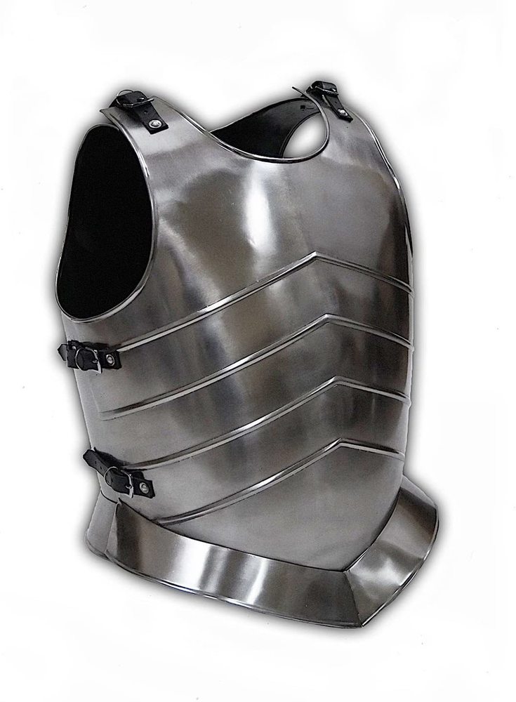 Mens Knight Medieval Steel Breastplate One Size Fits Most Metallic By THOR INSTRUMENTS CO.