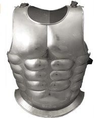 Mens Roman Cuirass Chest Plate Armor One Size Fits Most Metallic