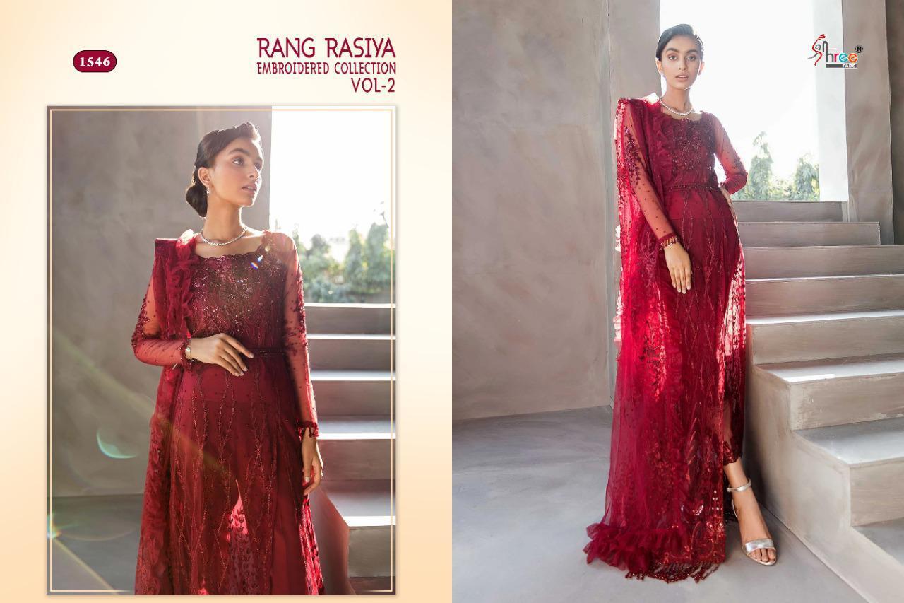 Shree Fab Rang Rasiya Embroidered Collection Vol 2 Designer Salwar Suit Catalog