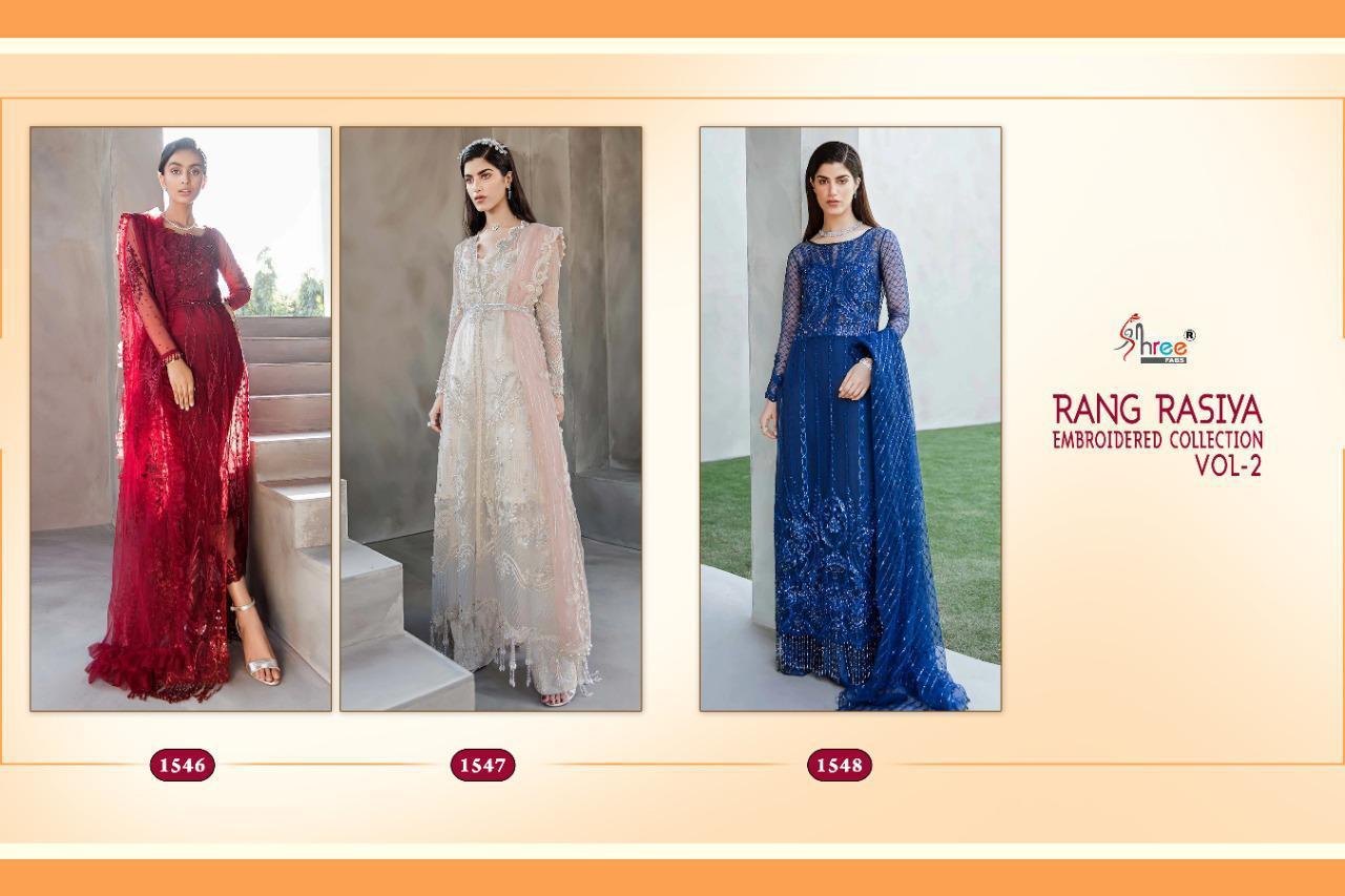 Shree Fab Rang Rasiya Embroidered Collection Vol 2 Designer Salwar Suit Catalog