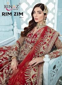 Rinaz Fashion Rim Zim Vol 4 Butterfly Net With Embroidery Work Pakistani Suit Catalog
