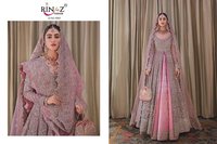 Rinaz Fashion Rim Zim Vol 4 Butterfly Net With Embroidery Work Pakistani Suit Catalog