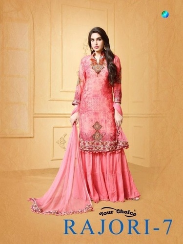 Multi Color Your Choice Rajori Vol 7 Pure Cotton Sharara Salwar Suit Catalog
