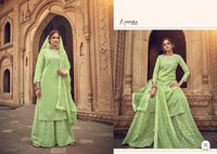 Amyra Designer Darpan Georgette Mirror Work Plazzo Salwar Suit Catalog