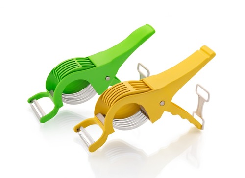 Vag. Cutter 2 in One (Lite) - ABS Plastic, 7cm x 6cm x 21cm | 5 Laser Sharp Stainless Steel Blades, Handy Peeler, Lock System, Multi Vegetable Chopper