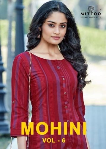 Mittoo Mohini Vol 6 Weaving Lycra Kurti With Bottom Catalog