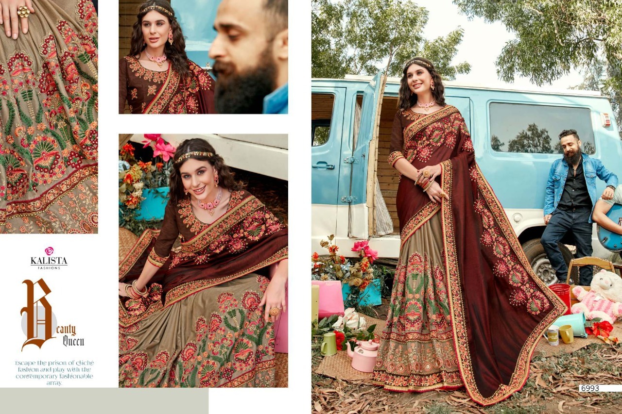 Kalista Fashions Khawaab Vol 16 Silk Georgette Designer Saree Catalog