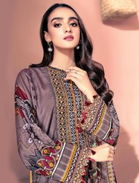 Hayat Luxury Lawn Pakistani Karachi Print Salwar Suits Catalog