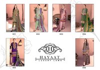 Hayat Luxury Lawn Pakistani Karachi Print Salwar Suits Catalog
