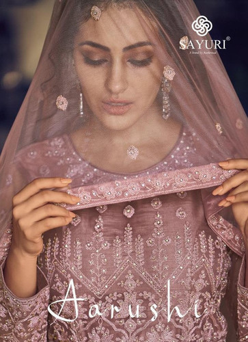 Aashirwad Creation Sayuri Aarushi Butterfly Net Designer Salwar Suits Catalog