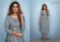 Vamika Nx Roxie Premium Rayon Slub Kurti Catalog