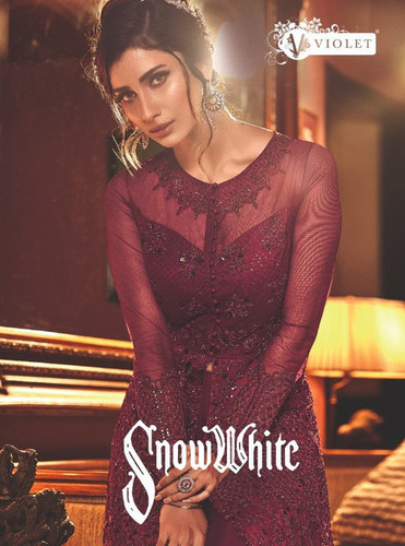 Multi Color Swagat Violet Snowwhite Exclusive Designer Premium Net Salwar Kameez Catalog