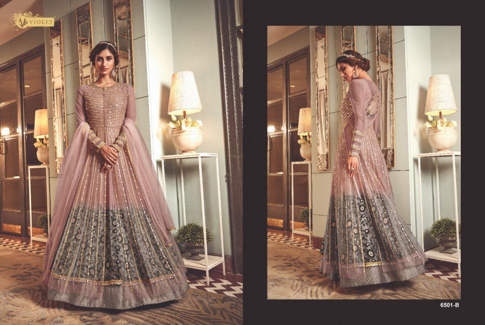Swagat Violet Snowwhite Exclusive Designer Premium Net Salwar Kameez Catalog