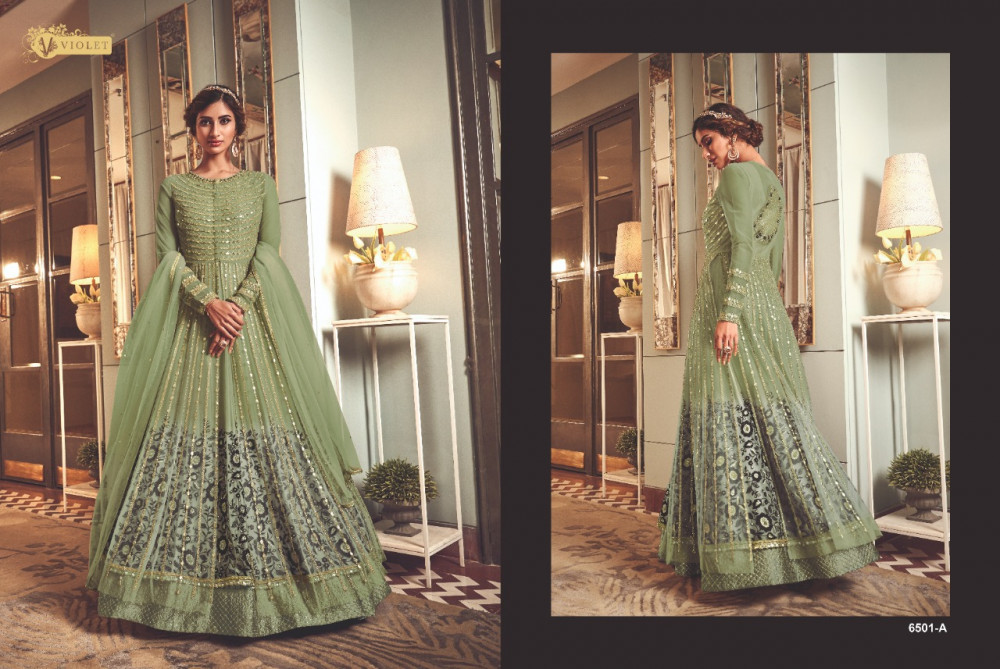 Swagat Violet Snowwhite Exclusive Designer Premium Net Salwar Kameez Catalog