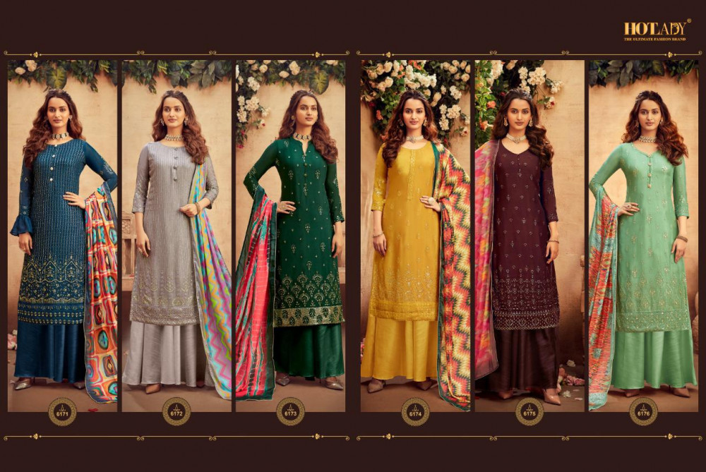 Hotlady Sraiya Plazzo Style Embroidered Salwar Kameez Catalog
