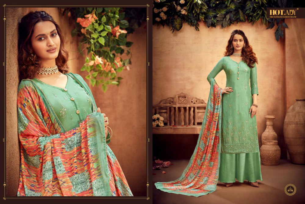Hotlady Sraiya Plazzo Style Embroidered Salwar Kameez Catalog