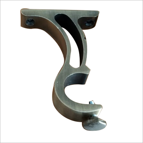 SS Center Curtain Rod Support - Stainless Steel, Silver Finish | Durable Design with Secure Mounting Capabilities