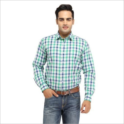 Mens Full Sleeves Check Shirt