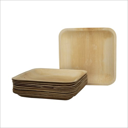 8 X 8 Inch Areca Leaf Disposable Square Plates Application: Event & Party Supplies