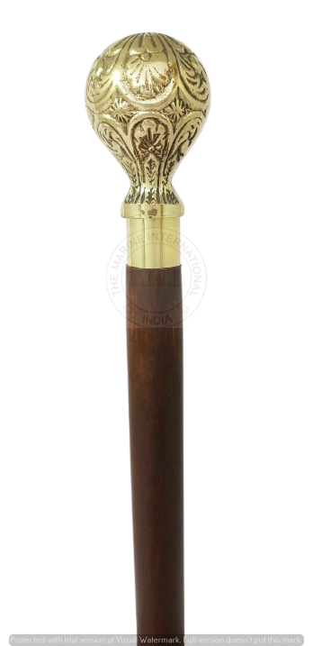 Latest New Product of 2021 Walking Stick With Designing Round Brass Handle, 36
