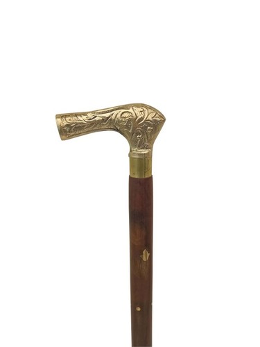 Designer Brass Wooden Walking Stick