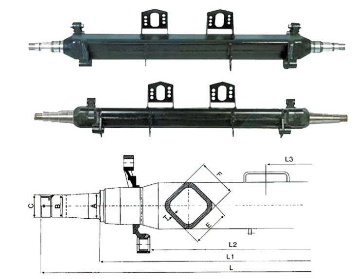 American Type Axle Beam For Semi Trailer