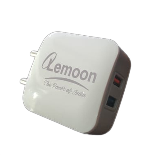 3.1 AMP USB Charger - New Plastic Build, White Color, Dual USB Port for Enhanced Connectivity, Long Service Life