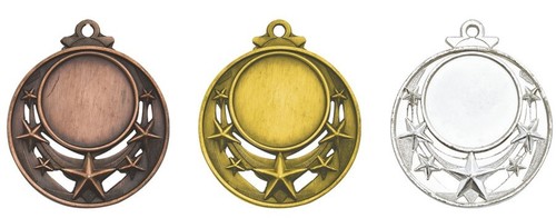 Sports Round Medals With Ribbons