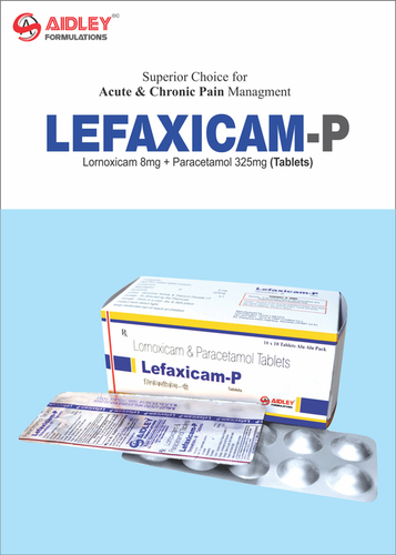 Lornoxicam 8mg + Paracetamol 325mg Tablets By AIDLEY FORMULATIONS
