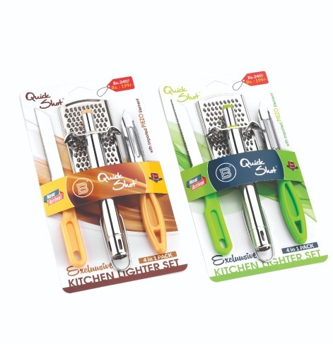 Kitchen Lighter (4 in One Combo) - ABS Plastic Material Multi Color Design for Efficient Gas Oven Ignition and Enhanced Safety