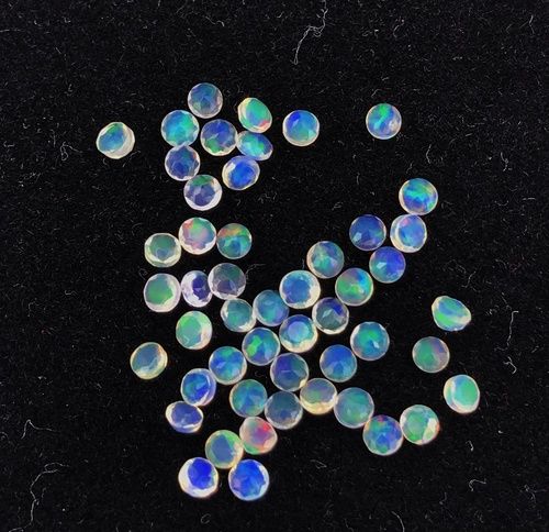 4mm Ethiopian Opal Faceted Round Loose Gemstones