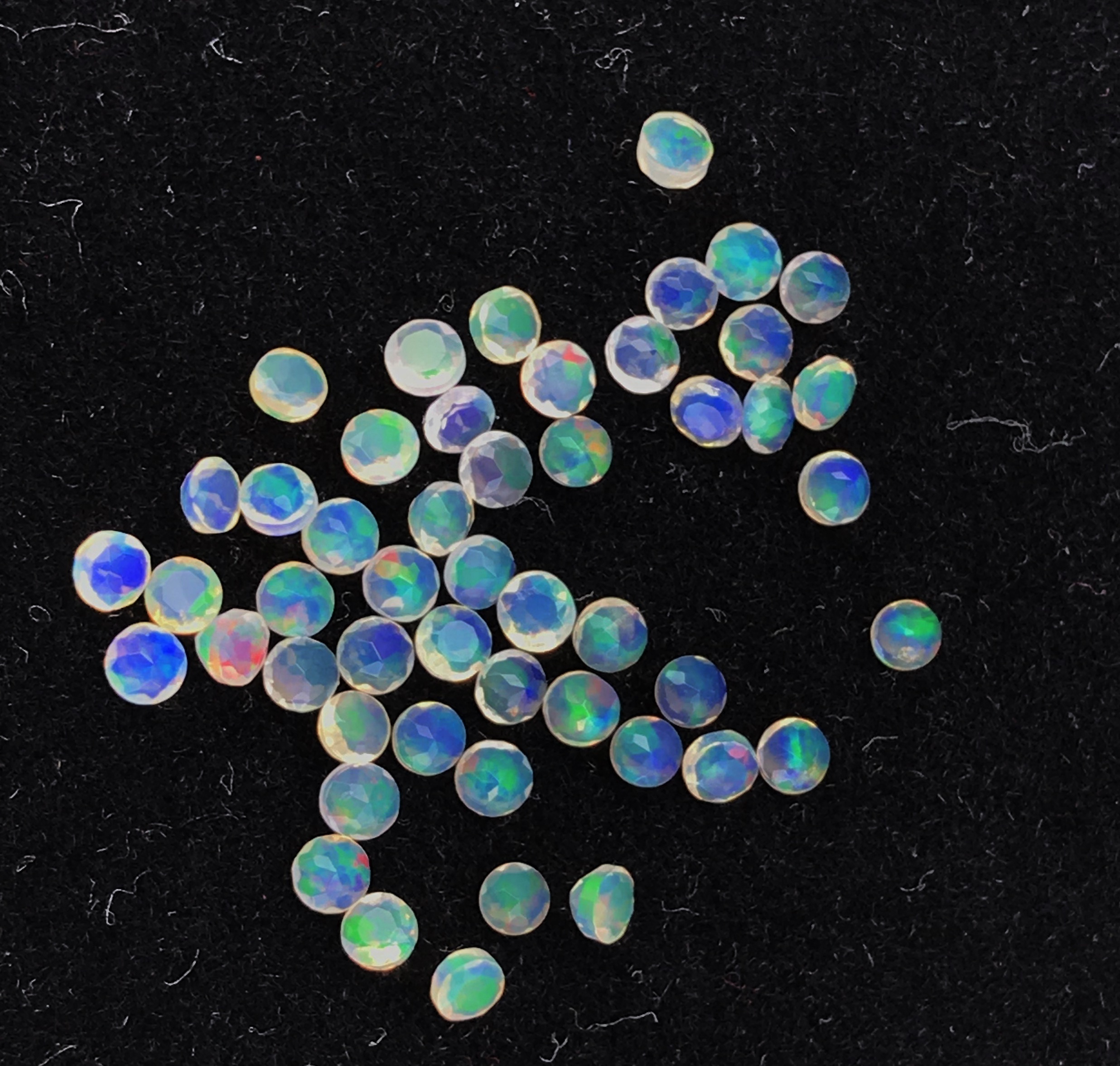 4mm Ethiopian Opal Faceted Round Loose Gemstones