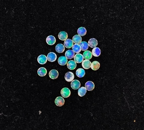 5mm Ethiopian Opal Faceted Round Loose Gemstones