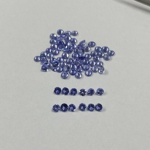 2mm Tanzanite Faceted Round Loose Gemstones