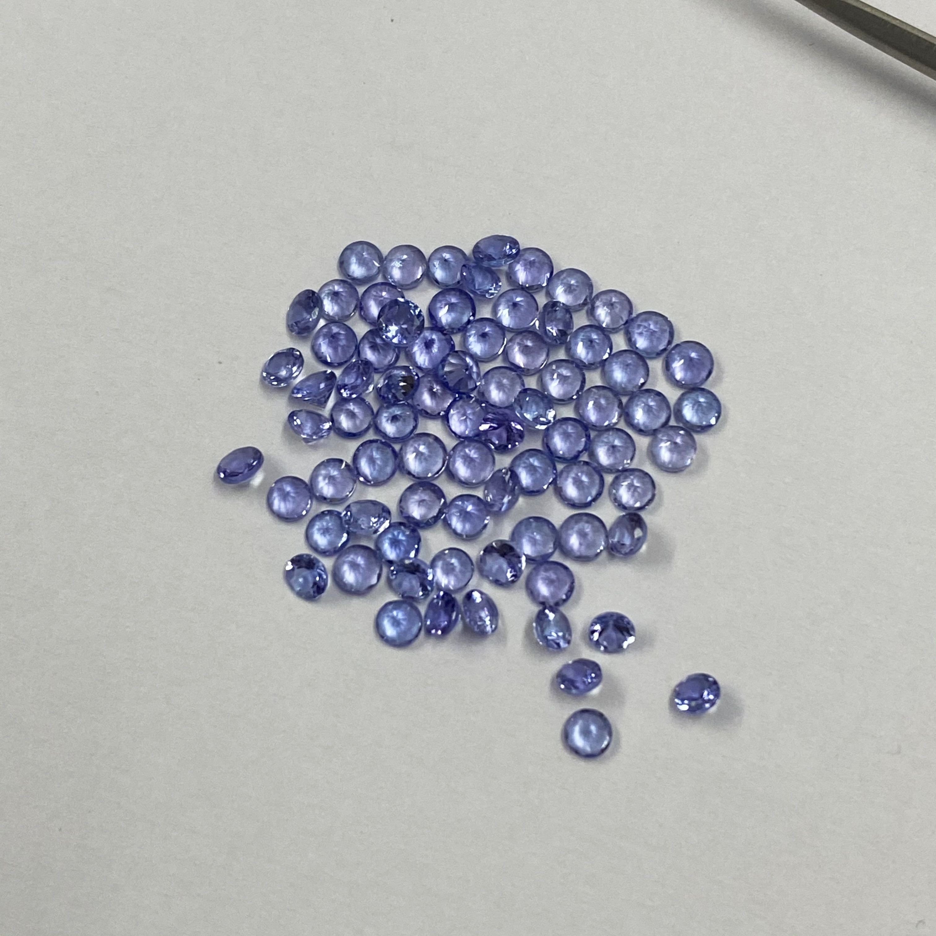 2mm Tanzanite Faceted Round Loose Gemstones