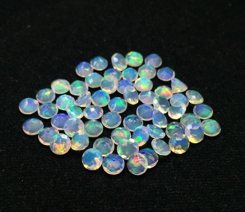 6mm Ethiopian Opal Faceted Round Loose Gemstones