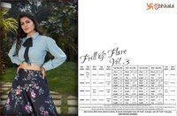 Shubhkala Frill And Flare Vol-3 Stitch Crop Top With Skirts Catalog
