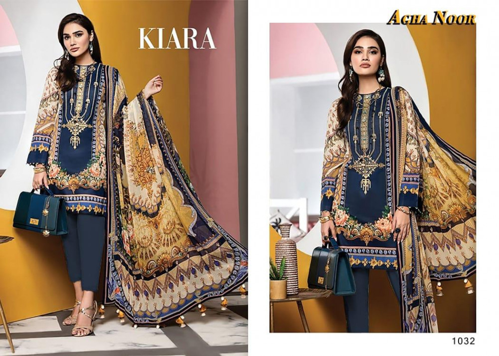 Agha Noor Vol-3 Lawn Cotton Pakistani Printed Salwar Suits Catalog