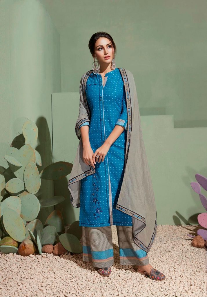 Rangoon Stepup Vol 3 South Cotton Readymade Suit With Plazzo Cataog