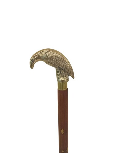 Brass Eagle handle Wooden walking stick