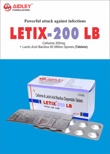 Cefixime 200mg +  Lactic Acid Bacillus 60 Million Spores Tablets