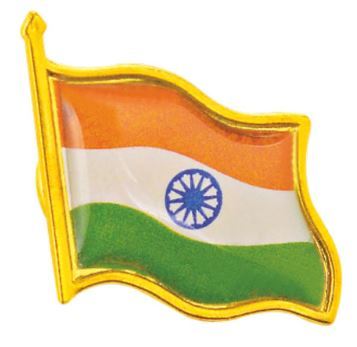 Metal Pin On Type Indian National Flag Badge