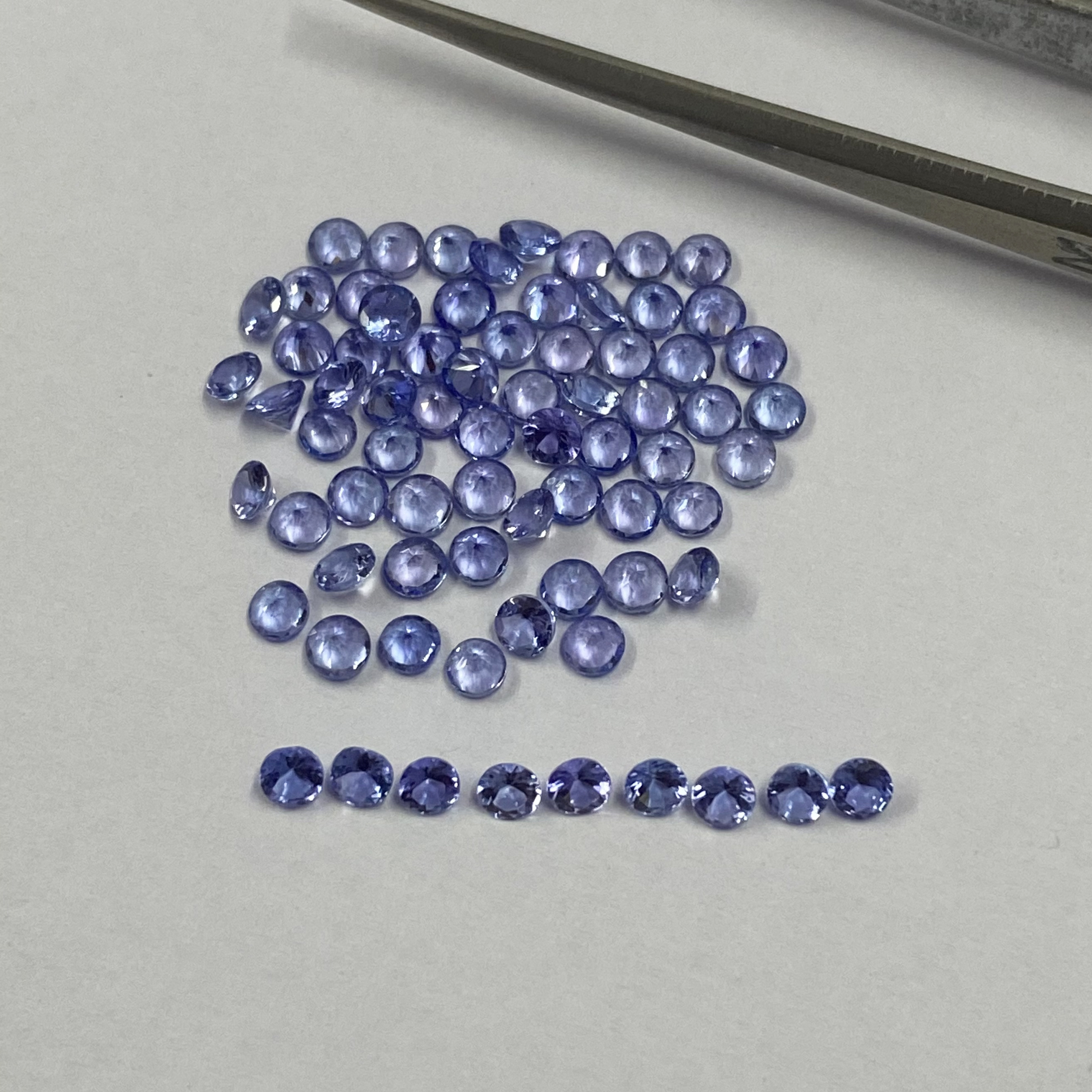 3mm Tanzanite Faceted Round Loose Gemstones