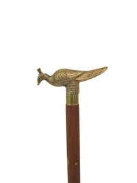 Brass Eagle Handle With Design Wooden Walking Stick