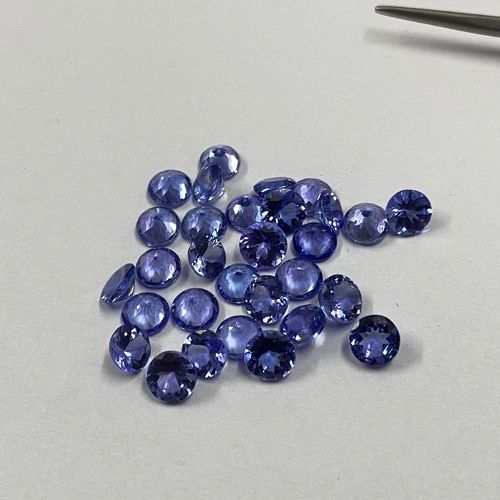 5Mm Tanzanite Faceted Round Loose Gemstones Grade: Aaa