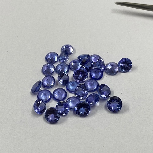 5mm Tanzanite Faceted Round Loose Gemstones