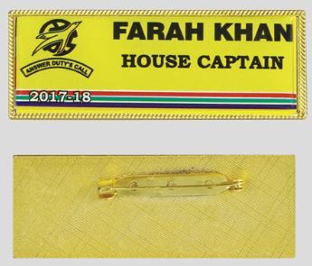 Rectangle Shaped Pin On Metal Badges For Uniforms