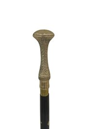 Brass Handle Wooden Walking Stick