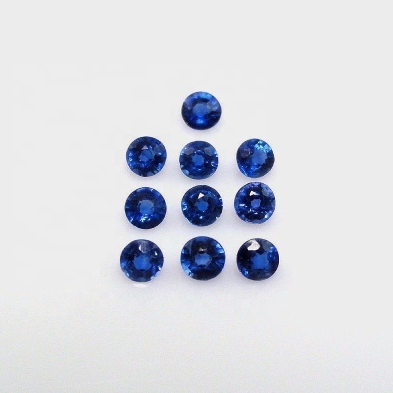 2mm Blue Kyanite Faceted Round Loose Gemstones