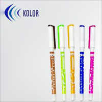 Olive Fashion Rubbergrip with Foil Print Ball Pens